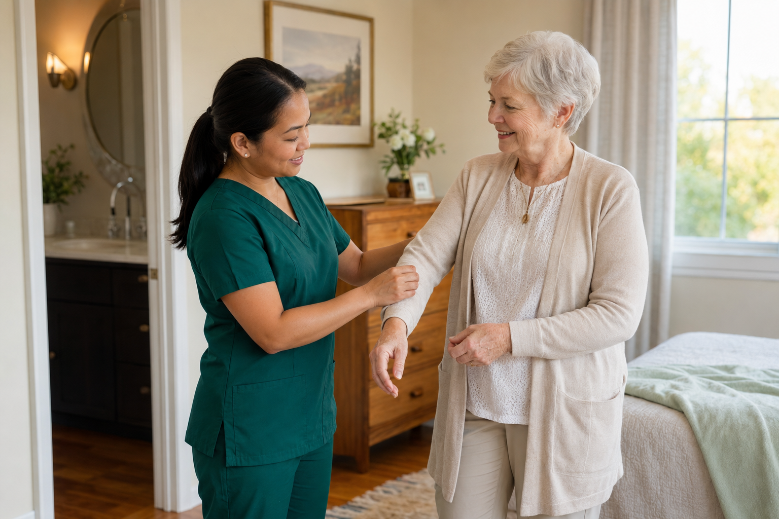 A Certified Health Care Aide providing respectful HCA home care in Winnipeg